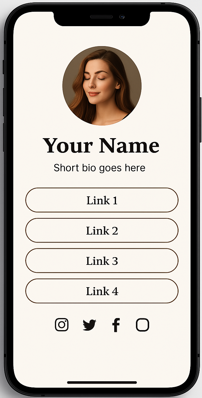 Screenshot of biolink page examples